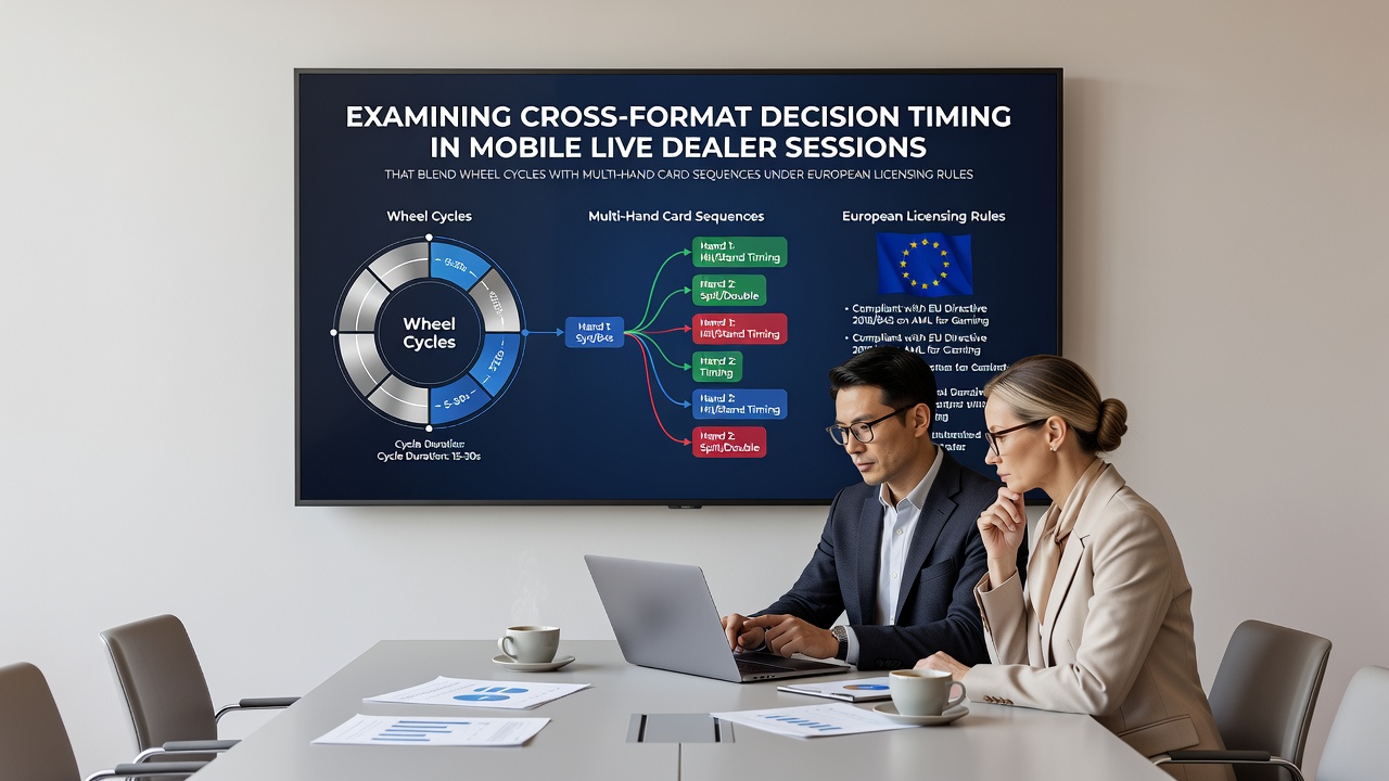 Mobile Live-Dealer-Session mit Rad- und Kartenformaten auf einem Smartphone-Display