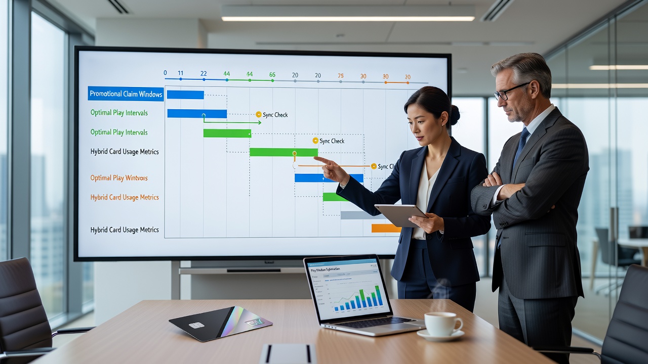 Darstellung optimaler Spielzeitfenster und Werbe-Synchronisation in mobilen hybriden Wettbewerben