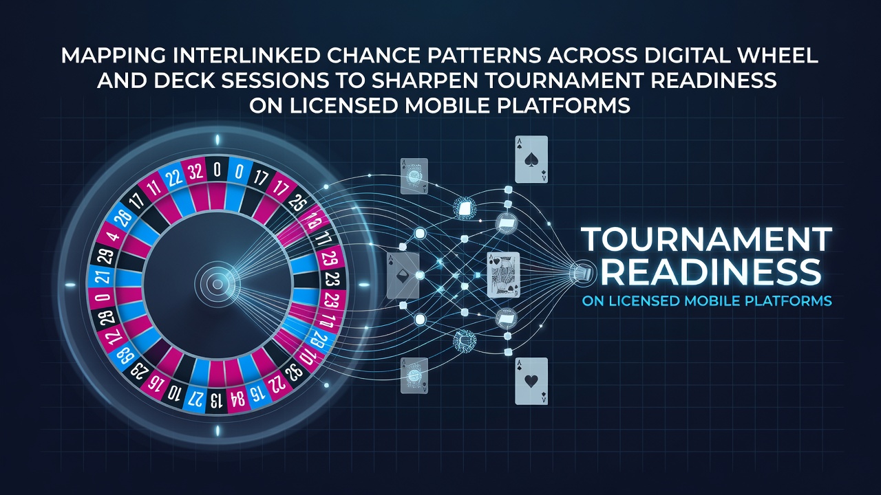 Visualisierung verknüpfter Zufallsmuster zwischen digitalen Rädern und Kartendecks auf mobilen Plattformen