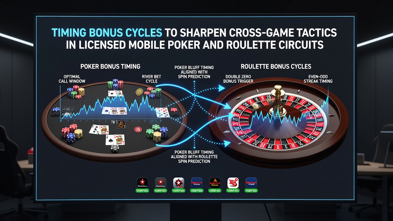 Darstellung von Cross-Game-Taktiken zwischen Poker und Roulette auf mobilen Geräten